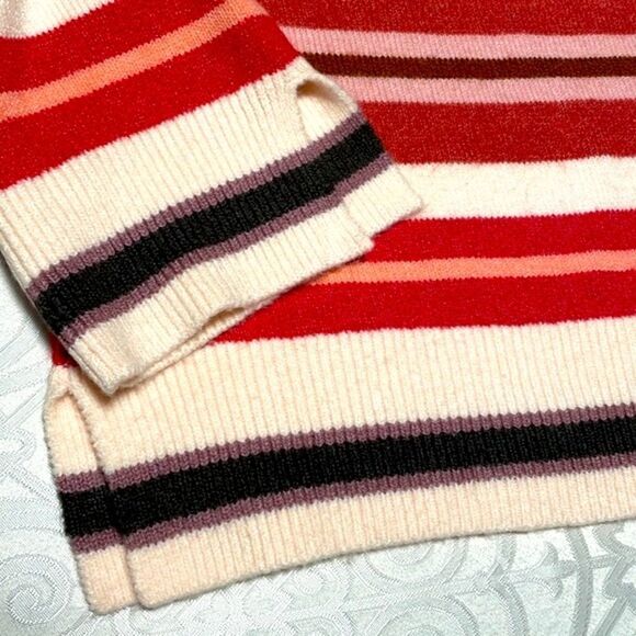 Loft striped sweater with roll neck and notch sleeves with side vents S Petite - Picture 5 of 10